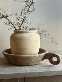 Oude Houten Schaal met Handvat