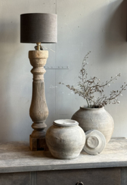 Alte Holzbalusterlampe -Aura Peeperkorn-