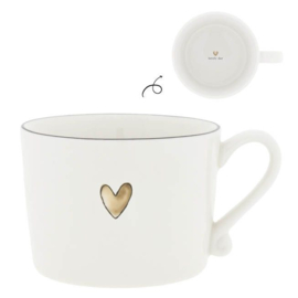 Mok Wit met Bruin Hartje -Bastion Collections-