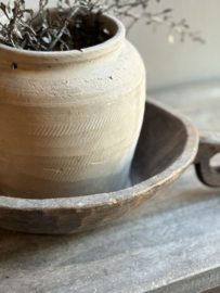 Oude Houten Schaal met Handvat