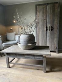 Couchtisch Altes Holz mit 2 Schublade 120x70 cm