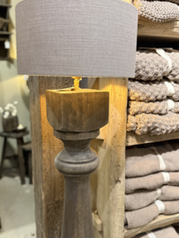Holz-Stehlampe quadratisch 125 cm Old Brown