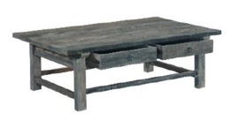 Couchtisch Altes Holz mit 2 Schublade 120x70 cm