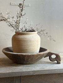 Oude Houten Schaal met Handvat