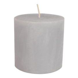 Stumpfe Kerze Silber Grau 10x10 cm
