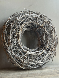 Kranz Vine W.root Frosted White 38 cm
