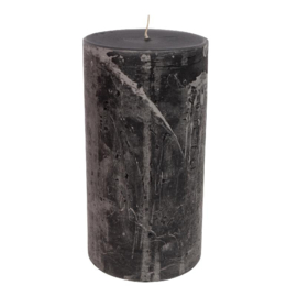 Stumpfe Kerze Anthrazit 10x20 cm