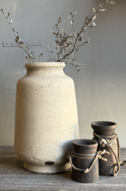 Vase Rund auf Fuß Large Taupe -Brynxz-