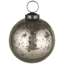 Kerstbal Soil/Zilver Ø: 8 cm