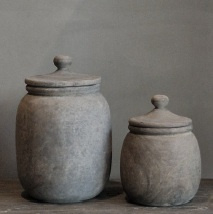 Houten Pot met deksel Halima Large