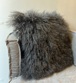 Kissen Tibet Lamm Grau 45x45 cm