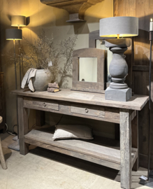 Sidetable Dibah 2-lades en onderblad -Driftwood-