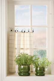 Theedoek Naturel met Blauwe Strepen