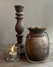 Oude Houten Kruik met deksel
