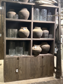 Open kast Berat 6-vaks en deurtjes  ''Driftwood''