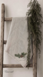 Shabby Doek Dennenappels/Takje Groen 45x45 cm
