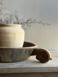 Oude Houten Schaal met Handvat