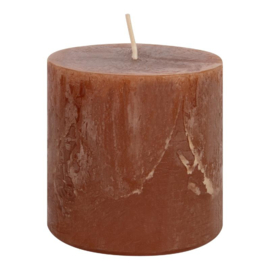 Stumpfe Kerze Rostbraun 10x10 cm