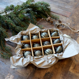 Kerstornamenten Antique Olive (12 stuks)