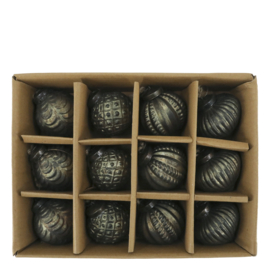 Kerstornamenten Antique Olive (12 stuks)