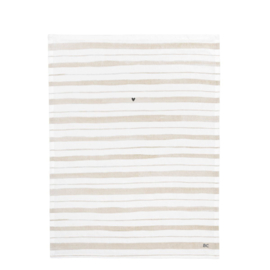 Theedoek Beige Strepen 50x70 cm -Bastion Collections-
