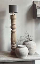 Alte Holzbalusterlampe -Aura Peeperkorn-