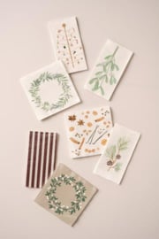 Packung Servietten mit braunen Streifen 40x40 cm