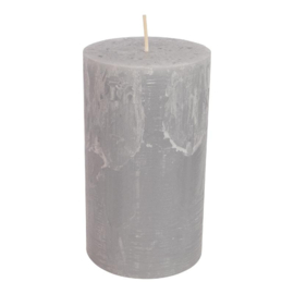 Stumpfe Kerze Silber Grau 10x15 cm