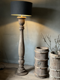 Stehlampe Holz 125cm Braun