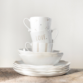 Mug with handle natural hearts -Bastion Collections-