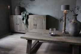 Salontafel Oud Hout ''Rough'' Kloosterpoot 120x70 cm