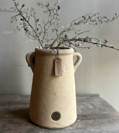 Kruik met Oren Majestic Taupe Large -Brynxz-