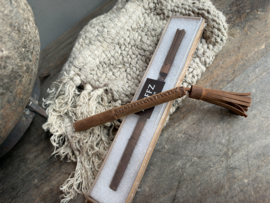 Lederen Pen met Kwastje -Hoffz-
