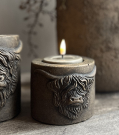 Waxinelichthouder Ram Bruin Medium -Brynxz-