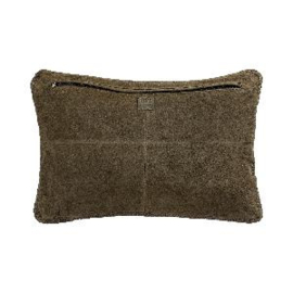 Kissen Wildleder Olivgrün 60x40 cm -PTMD-