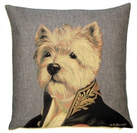 Gobelin kussen Poncelet Westie 45x45cm