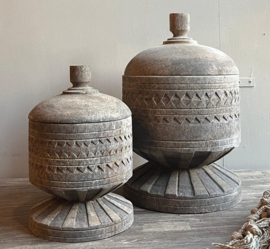 Houten Pot met Deksel Large ''Lintang''