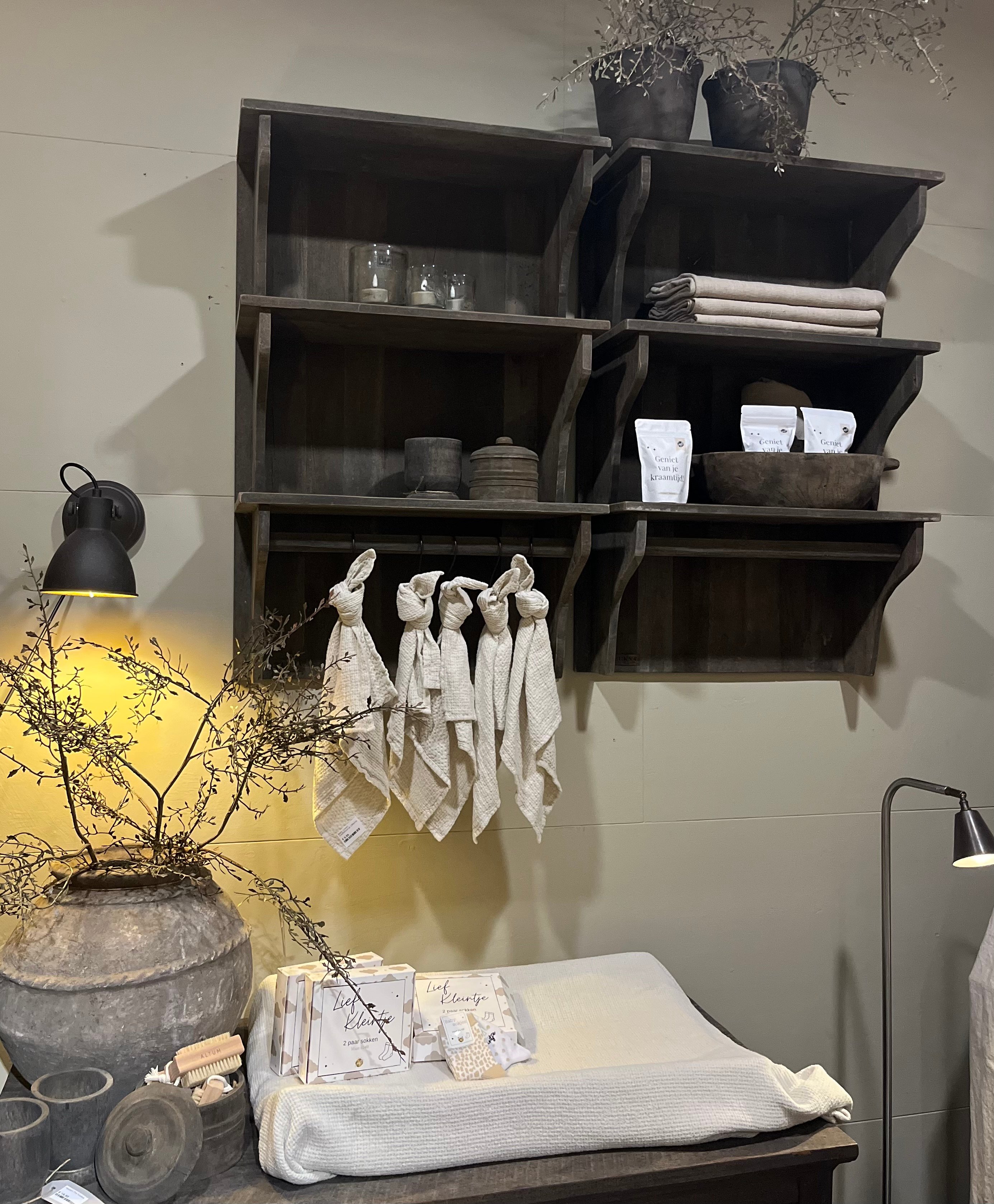 Houten Kapstok -Antique Grey-