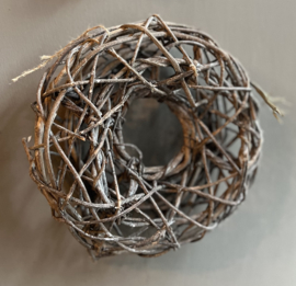 Kranz Wr. Woven Offen Frosted 24 cm