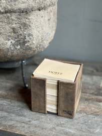 Lederen Memoblaadjes Houder-Hoffz-