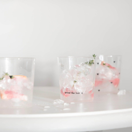 Drinkglas met zwart Hartje 300 ml -Bastion Collections-