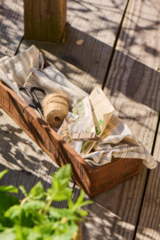 Theedoek Naturel met Blauwe Strepen