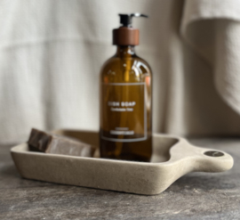 Langwerpige Schaal met Handgreep Majestic Taupe Medium -Brynxz-