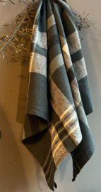 Theedoek Ruit Blauw/Grijs