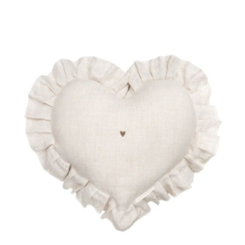 Kussen Hart met Klein Hartje 52x50 cm -Bastion Collections-