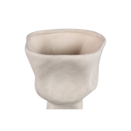 Stenen Vaas Taupe Organic Small -PTMD-