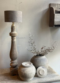 Alte Holzbalusterlampe -Aura Peeperkorn-