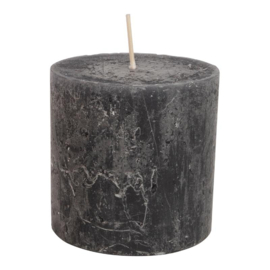 Stumpfe Kerze Anthrazit 8x8 cm