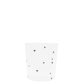 Drinkglas mit schwarzen Herzen 300 ml -Bastion Collections-