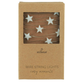 Wire string lights w/40 stars f/outdoor w/timer 6/18